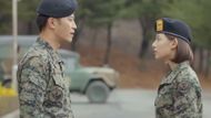 Jin Goo and Kim Ji-won in Descendants of the Sun | Image via KBS